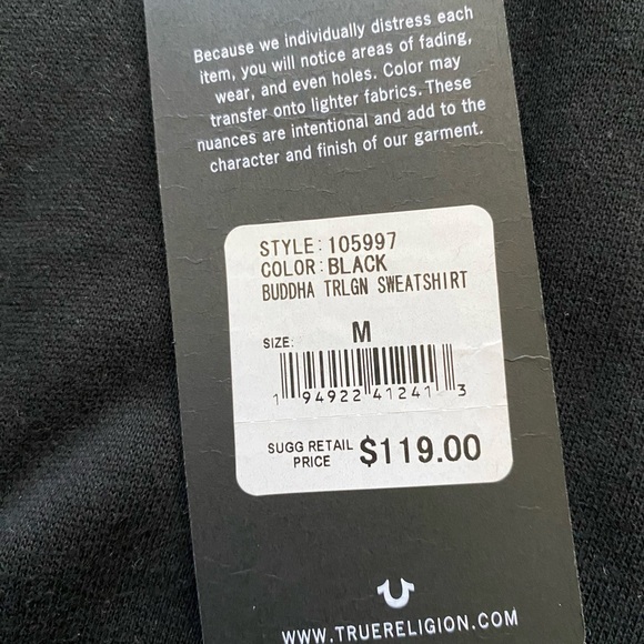 True Religion Buddha sweatshirt - Picture 3 of 8